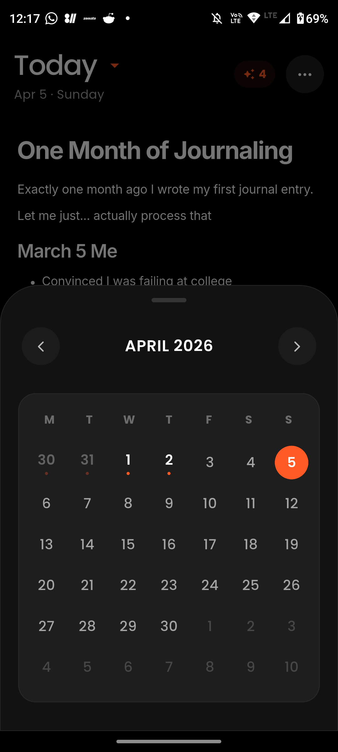 Today App Android Interface - Private Offline Journaling